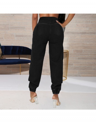 Replica  Women Solid Casual Ripped Long Jeans #795860 $23.28 USD for Wholesale