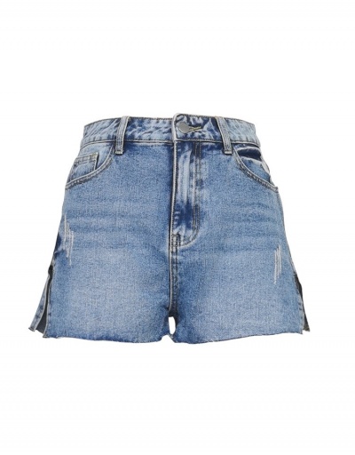 Replica  Fashion Simple Pure Color Denim Shorts #795872 $26.63 USD for Wholesale