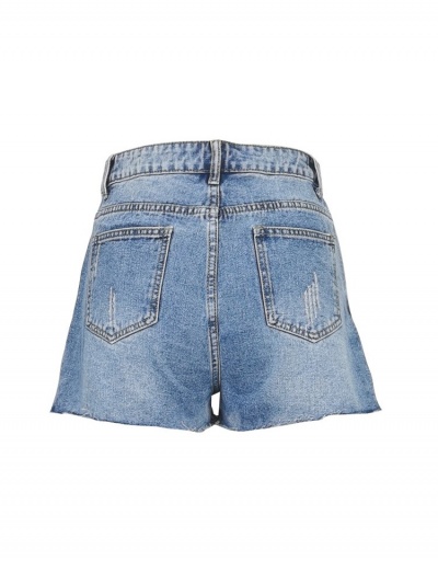 Replica  Fashion Simple Pure Color Denim Shorts #795872 $26.63 USD for Wholesale