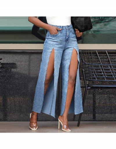 Replica  2022 New Split Design Fashion Wide Leg Jeans #795903 $28.73 USD for Wholesale