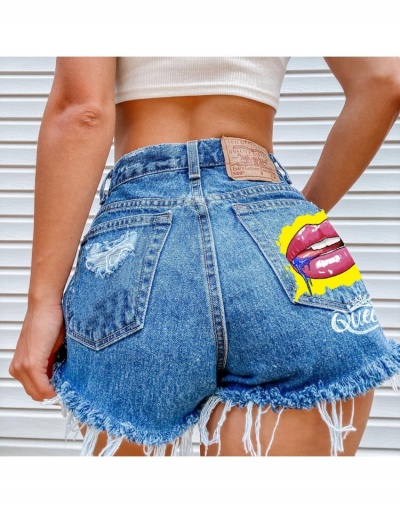 Replica Sexy Women Cartoon Printing Tassels Short Pants  #795909 $26.07 USD for Wholesale