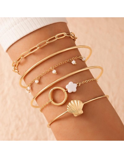  Fashion Alloy Ring Shell Hands Chain Sets For Women #795916 $6.37 USD, Wholesale Fashion Bracelet