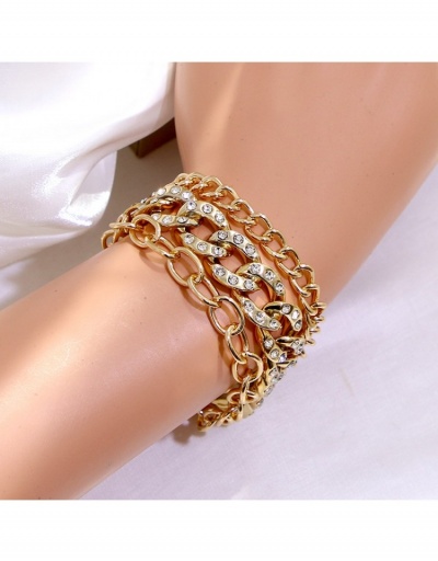  Cool Rhinestone Chain Layered Bracelets For Women #795919 $8.53 USD, Wholesale Fashion Bracelet