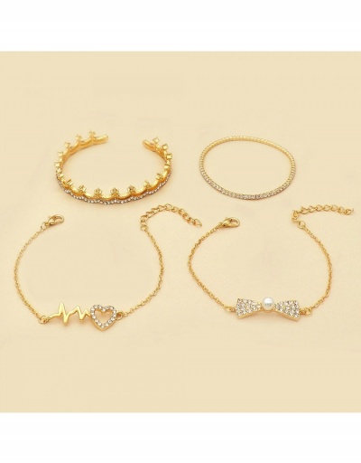 Replica 2022 Trendy Rhinestone 4 Piece Bracelet Set #795922 $5.75 USD for Wholesale