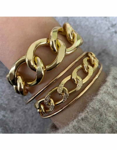  Fashion Punk Thick 3 Piece Bracelet Set #795923 $5.43 USD, Wholesale Fashion Bracelet