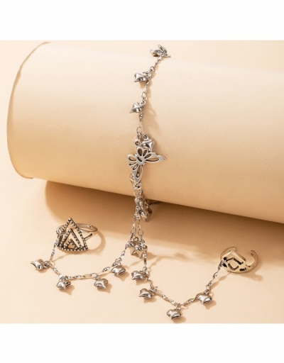 Replica Fashion Simple Butterfly Heart Chain Women's Bracelet #795925 $5.15 USD for Wholesale