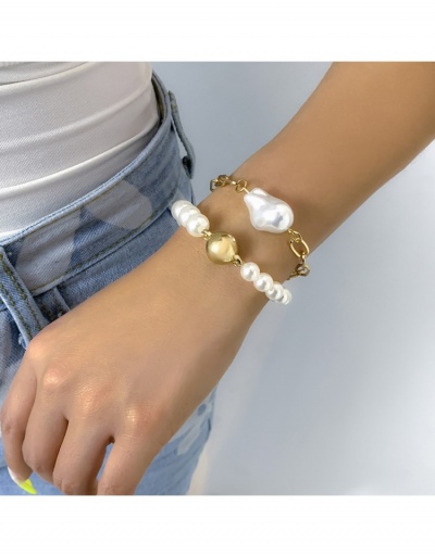  Fashion Simple Faux Pearl Double Layer Women's Bracelet #795933 $6.10 USD, Wholesale Fashion Bracelet