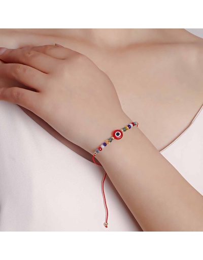 Replica Fashion Beading Colorful Devil's Eye Bracelet #795934 $3.89 USD for Wholesale