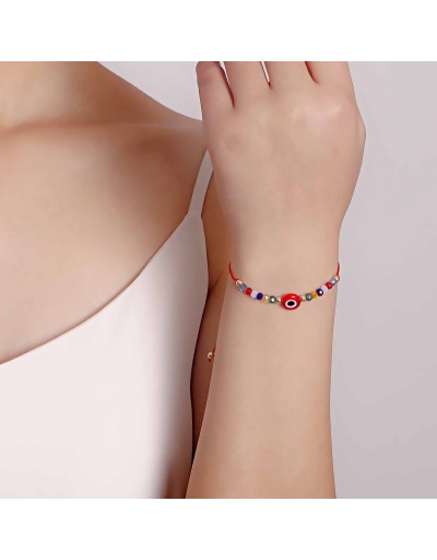 Replica Fashion Beading Colorful Devil's Eye Bracelet #795934 $3.89 USD for Wholesale