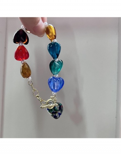 Replica  Summer Contrast Color Heart Bracelet #795936 $11.10 USD for Wholesale