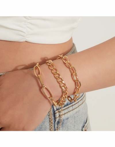 Replica Alloy Solid Chain Layered Bracelets For Women #795937 $4.34 USD for Wholesale