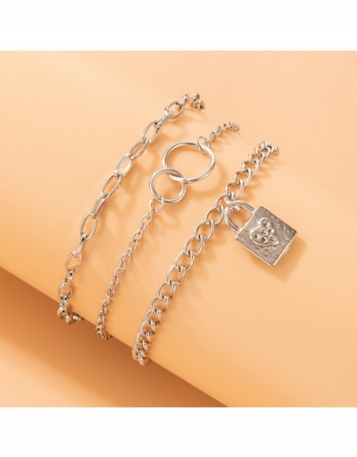 Replica Heart Lock Geometric Hollowed-out Multi-Layer Bracelet #795939 $5.18 USD for Wholesale