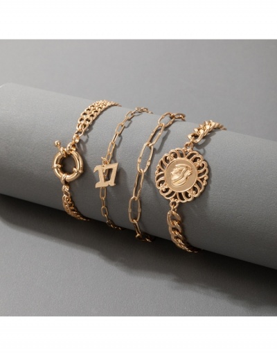 Replica New Stylish Hollow Out Golden Bracelet Sets #795942 $5.99 USD for Wholesale