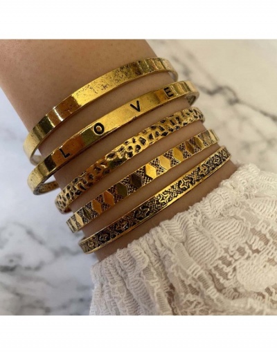 Easy Matching Latter Geometry Pattern Bracelets Sets #795943 $5.70 USD, Wholesale Fashion Bracelet