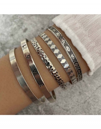 Replica Easy Matching Latter Geometry Pattern Bracelets Sets #795943 $5.70 USD for Wholesale