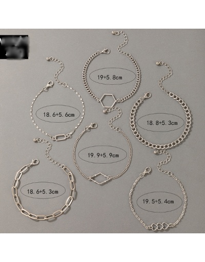 Replica  Retro Simple Geometric Women's Bracelet Set #795944 $6.98 USD for Wholesale