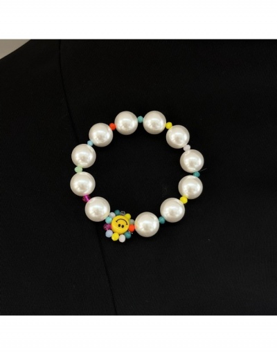 Replica  Korean Acrylic Faux Pearl Smiling Bracelet #795950 $11.54 USD for Wholesale