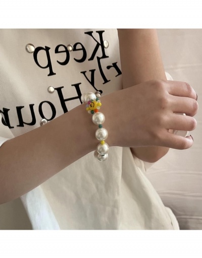 Replica  Korean Acrylic Faux Pearl Smiling Bracelet #795950 $11.54 USD for Wholesale