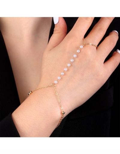 Popular  Pearl Ring And Bracelet Chain Set #795953 $6.53 USD, Wholesale Fashion Bracelet