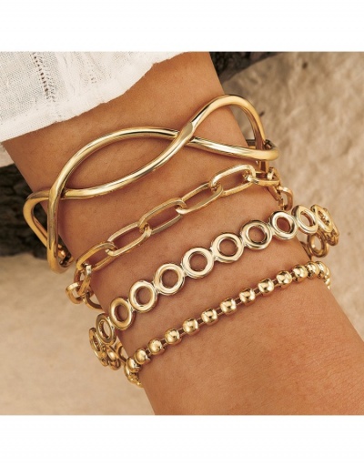  Metal Decor Hollowed Out Multi-layer Bracelet #795955 $5.78 USD, Wholesale Fashion Bracelet