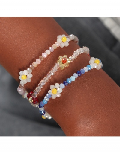  Bohemian Style Flower Beaded Bracelet For Women #795963 $8.90 USD, Wholesale Fashion Bracelet