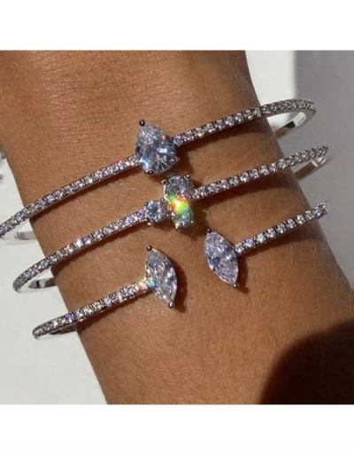 Replica Unique Hollow Out Water Drop Rhinestone Bracelets #795966 $15.79 USD for Wholesale