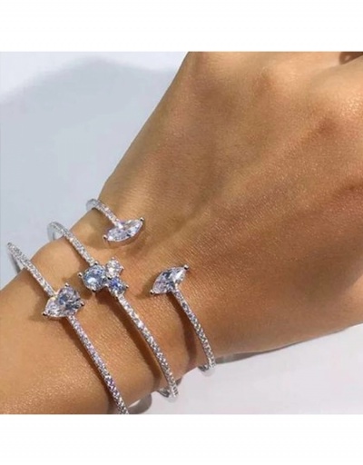 Replica Unique Hollow Out Water Drop Rhinestone Bracelets #795966 $15.79 USD for Wholesale