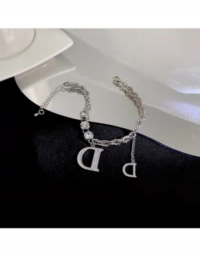 Replica Fashion Rhinestone Letter Men's Bracelet Accessories #795970 $6.02 USD for Wholesale