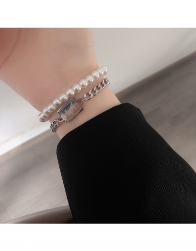 Replica  Faux Pearl Letter Chain Ladies Bracelet #795979 $5.80 USD for Wholesale