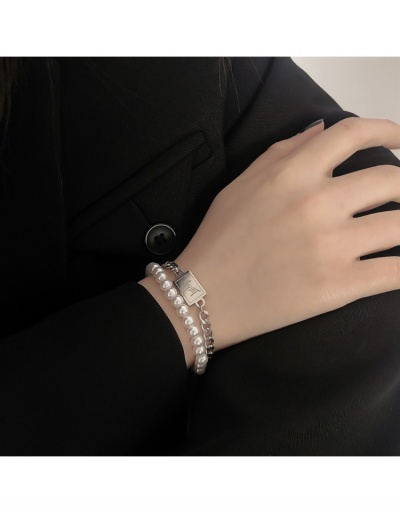 Replica  Faux Pearl Letter Chain Ladies Bracelet #795979 $5.80 USD for Wholesale