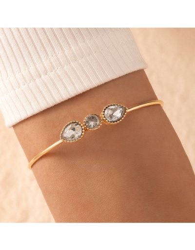 Chic Alloy Material Zircon Single Layer Bracelet #795980 $4.03 USD, Wholesale Fashion Bracelet