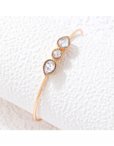 Replica Chic Alloy Material Zircon Single Layer Bracelet #795980 $4.03 USD for Wholesale