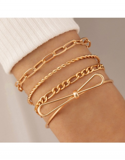  Metal Geometric Hollow Out Bracelet Sets #795981 $5.82 USD, Wholesale Fashion Bracelet