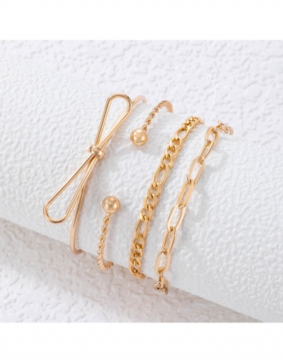 Replica  Metal Geometric Hollow Out Bracelet Sets #795981 $5.82 USD for Wholesale