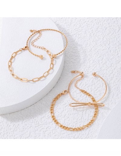 Replica  Metal Geometric Hollow Out Bracelet Sets #795981 $5.82 USD for Wholesale