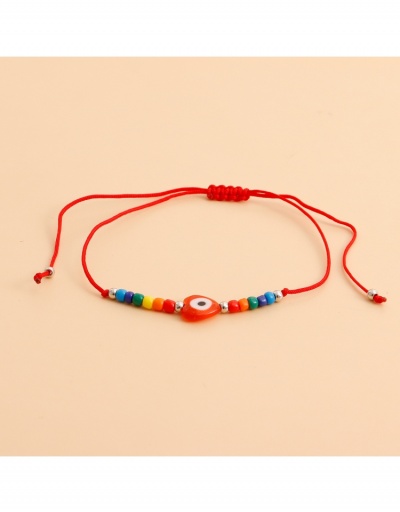 Replica  Color Millet Beads Heart-Shaped Devil's Eye Bracelet #795990 $3.89 USD for Wholesale