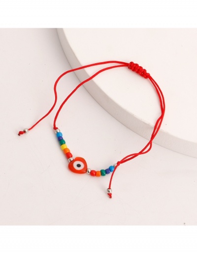 Replica  Color Millet Beads Heart-Shaped Devil's Eye Bracelet #795990 $3.89 USD for Wholesale