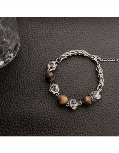 Replica  Natural Tiger's Eye Stone Patchwork Bracelet #796001 $6.26 USD for Wholesale