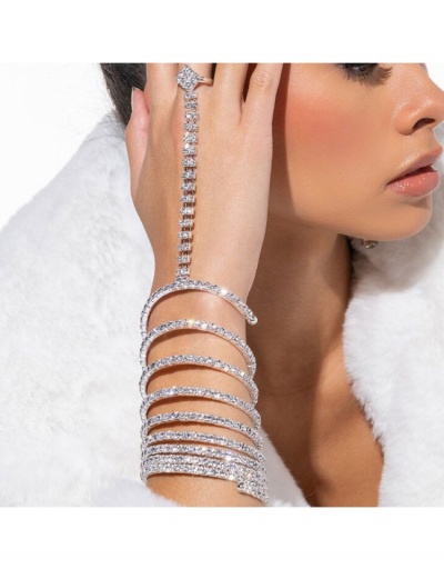  Shiny Multi-layer Rhinestone Chain Bracelet #796004 $24.00 USD, Wholesale Fashion Bracelet