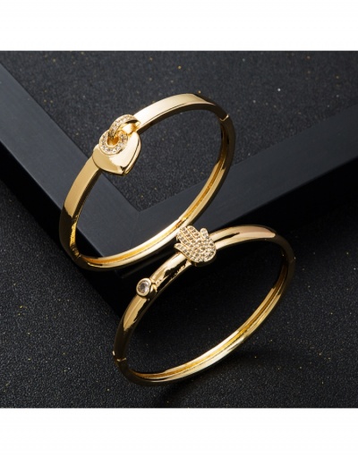 Replica Fashion Gold Zircon Women Bracelet #796005 $16.02 USD for Wholesale