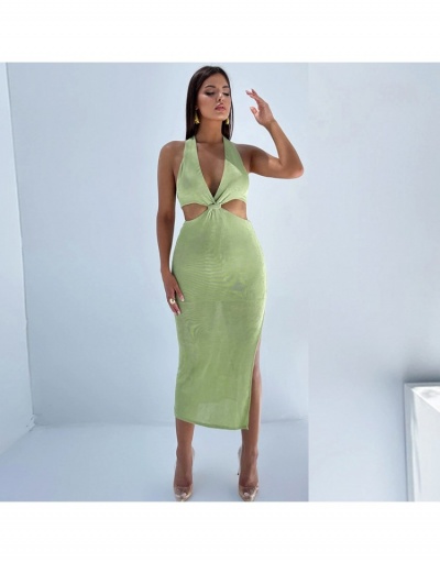 Replica  Sexy Hollowed Out Backless Slit Maxi Dress Sleeveless #796020 $21.58 USD for Wholesale