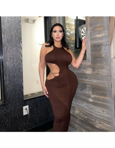 Sexy Hollowed Out Sleeveless Bodycon Maxi Dress Sleeveless Crew Neck #796037 $23.35 USD, Wholesale Fashion Maxi Dresses