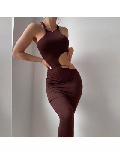 Replica Sexy Hollowed Out Sleeveless Bodycon Maxi Dress Sleeveless Crew Neck #796037 $23.35 USD for Wholesale