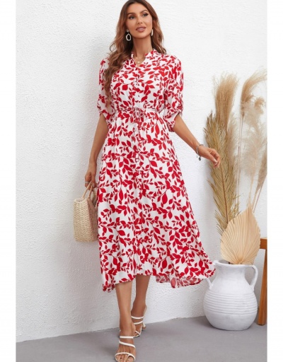  Holiday Style Printing Half Sleeve Maxi Dress Half Sleeve V Neck #796071 $30.40 USD, Wholesale Fashion Maxi Dresses