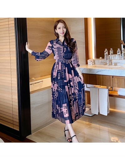  Fashion Printing Long Dress For Women Long Sleeve Turndown Collar #796073 $47.65 USD, Wholesale Fashion Maxi Dresses