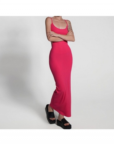  Sexy U Neck Hollowed Out Dress Sleeveless U Neck #796084 $21.11 USD, Wholesale Fashion Maxi Dresses