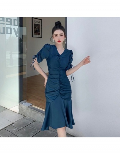  Elegant Fashion Puff Sleeve Tight Dress Short Sleeve V Neck #796098 $40.63 USD, Wholesale Fashion Maxi Dresses