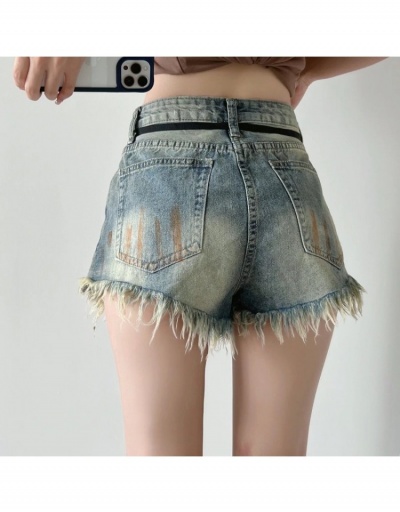 Replica  Summer Retro Raged Hem Denim Shorts #796114 $38.61 USD for Wholesale