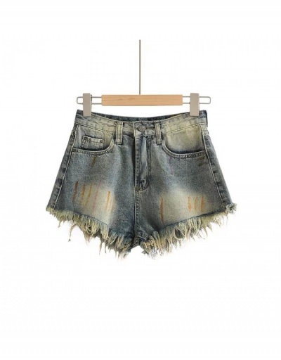 Replica  Summer Retro Raged Hem Denim Shorts #796114 $38.61 USD for Wholesale