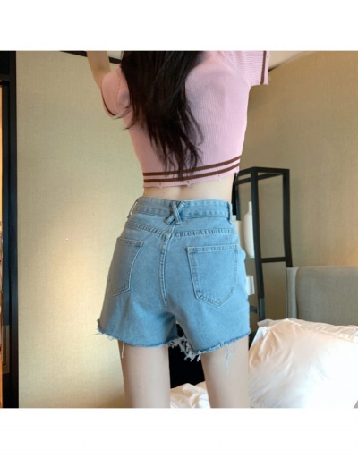 Replica  Summer Bow Ripped High-waisted Denim Shorts #796119 $19.87 USD for Wholesale